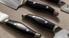 
                    The ergonomically shaped lack-coloured handle of the Nagare Black utility knife fits comfortably in the hand