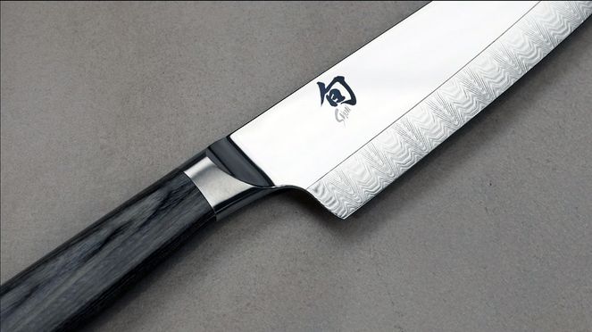 
                    Detail Klinge des Shun Kagerou Kochmessers
