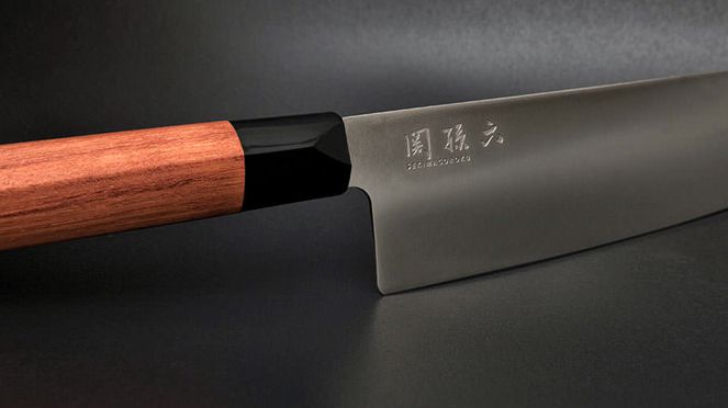 
                    Red Wood Santoku from Kai