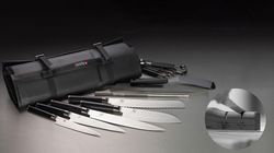 Messerset, Messertasche Shun mit Messerschärfer