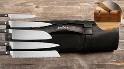 Vegetable/fruit knife, Knife bag Wok Classic with knife sharpener