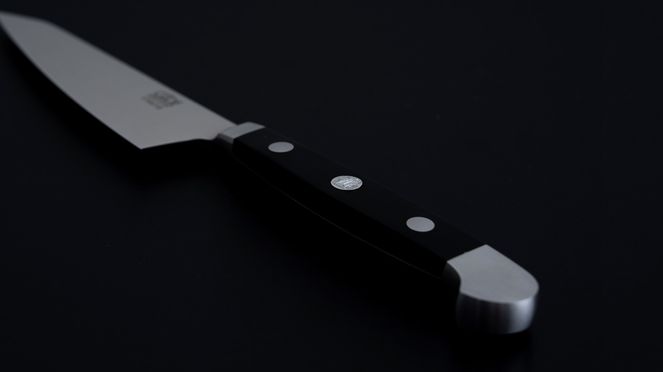 
                    Petit Kiritsuke Alpha: forgé à la main à Solingen à partir d'acier inoxydable au chrome-vanadium-molybdène